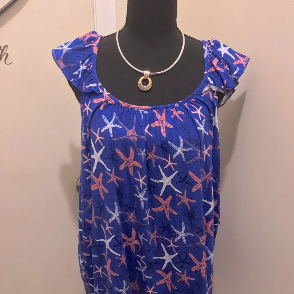 🆕 Ladies Sleeveless XL Blue Cami PJ Set. Nice soft material. NWT